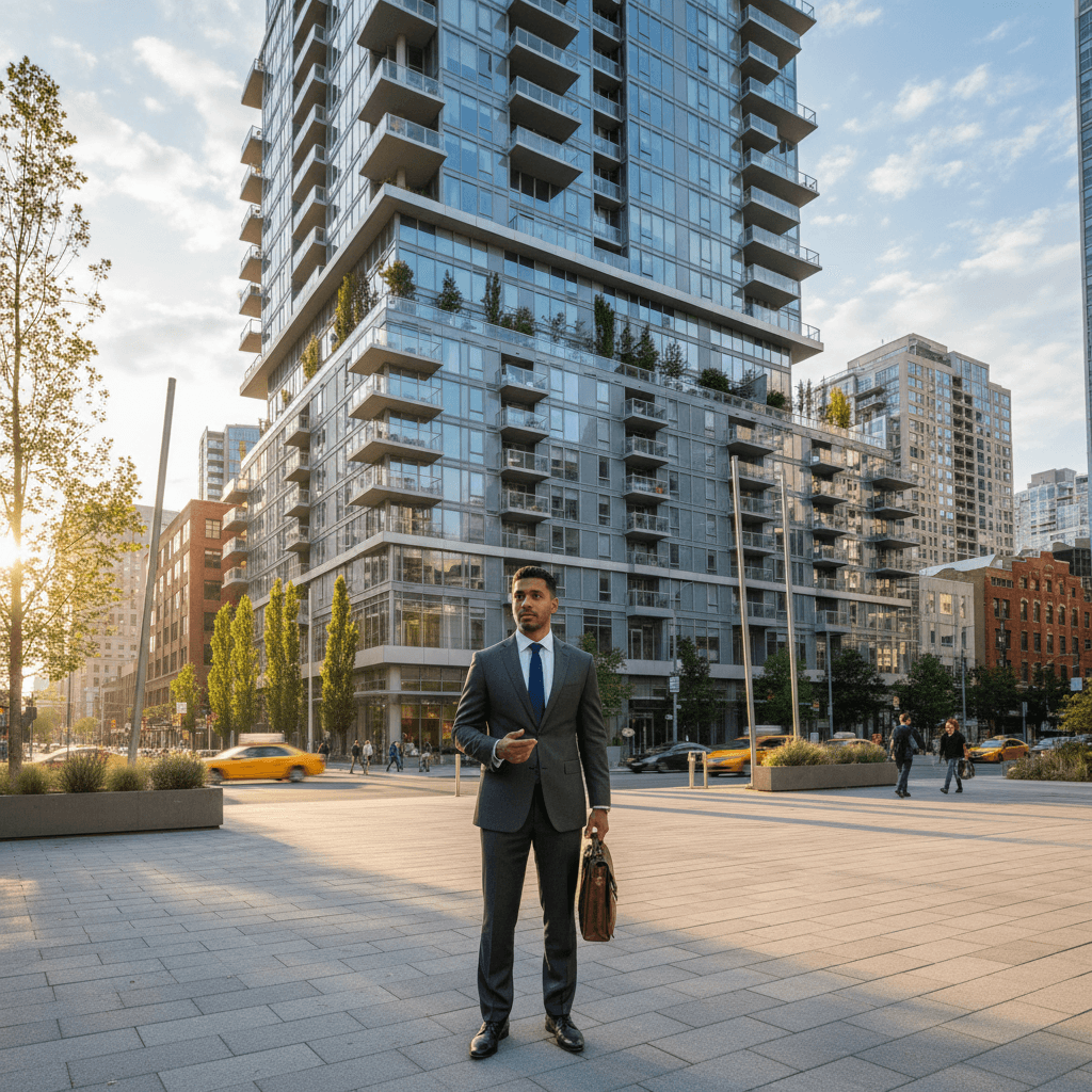 Corporate professional outside property